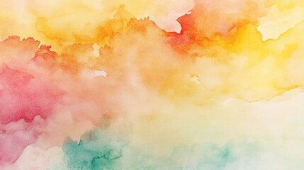Obraz premium Warm Watercolor Abstract: A vibrant and evocative watercolor painting in warm, sunset hues. Perfect for adding a touch of artistic flair to your designs.