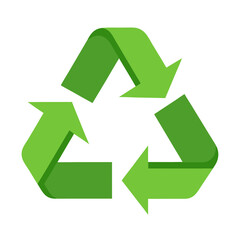 recycle symbol icon isolated on transparent background, recycle icon PNG.