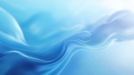 Fototapeta premium Azure Flow: Abstract blue waves gracefully dance across a luminous background, evoking a sense of tranquility, movement, and ethereal beauty. 