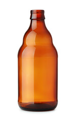 Empty brown glass beer bottle