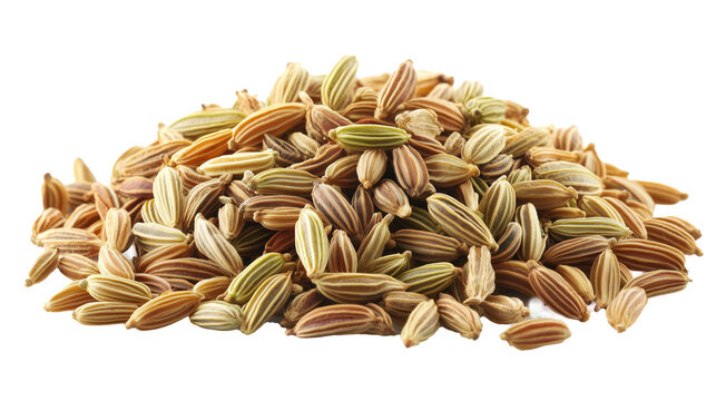 Pile of fennel seeds on a transparent background PNG