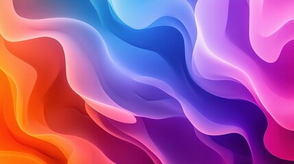 Obraz premium Fluid Abstract: Vibrant, layered abstract art with a dynamic flow of colorful, luminous waves. perfect for modern, contemporary, and tech-inspired designs. 