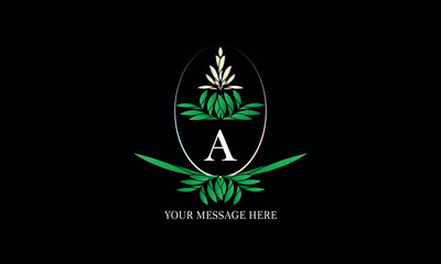 Elegant royal heraldic initial A logo. Business monogram crest, sign, emblem, identification for restaurant, royalty, boutique, hotel.