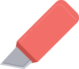 Paper knife color icon. Craft cutting tool