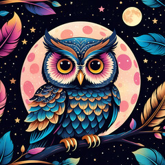 Obraz premium owl in the night