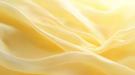 Obraz premium A close-up shot of a buttery soft golden fabric draped in elegant folds, capturing the subtle texture and luxurious feel of this luxurious material. 