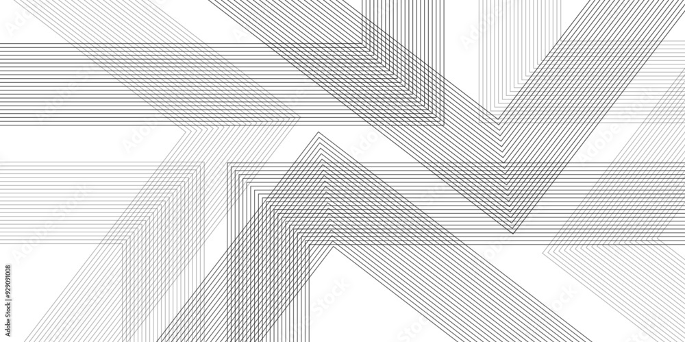 Fototapete vector tech geometric thin diagonal striped line pattern gradient minimal transparent background. si