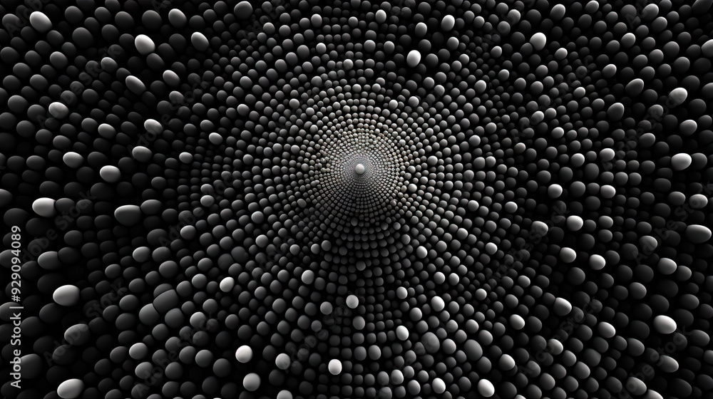 Aufkleber abstract background with dotted fractal ornament and science styled cellular mesh
