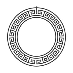 Circular Greek Key Pattern Border