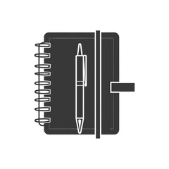 Closed Spiral Notebook with Pen Inside