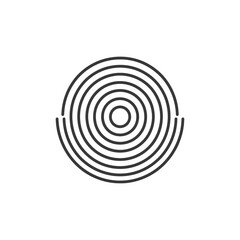 Concentric Circles with Outer Arc Lines