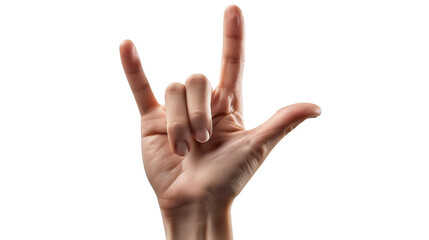 Fototapeta premium Hand I Love You Gesture, Isolated Transparent PNG, Graphic Reource 