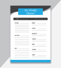 Daily and Weekly Planner.