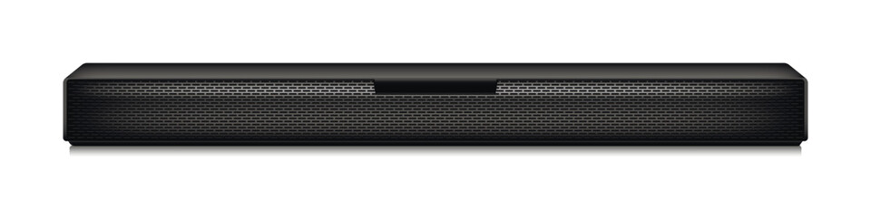 Modern soundbar isolated on white background