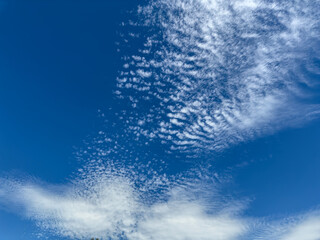 Blue Sky with white clouds. Beaty at nature. Background