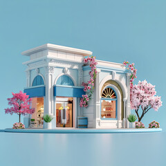 Fototapeta premium 3D render of a business building