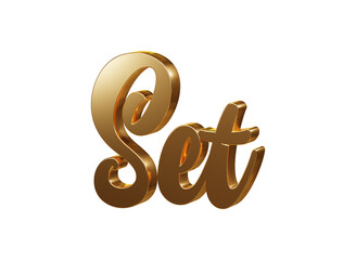 Obraz premium Luxury 3D gold text 