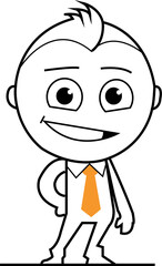 line art child with a smile