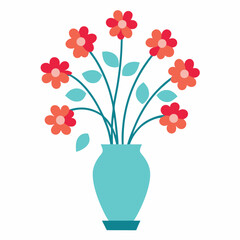 Small flower in a vase vector illustration 