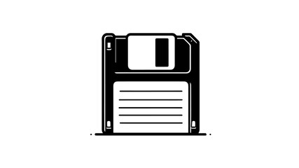 floppy disk line art drawing vector