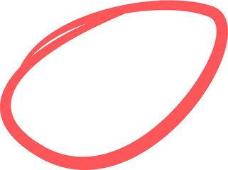 Red Circle Line Pencil