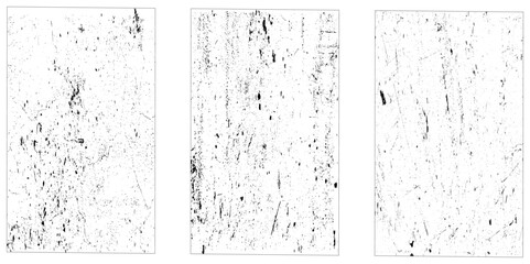 Grunge backgrounds collection, Vector set of grunge overlay textures.