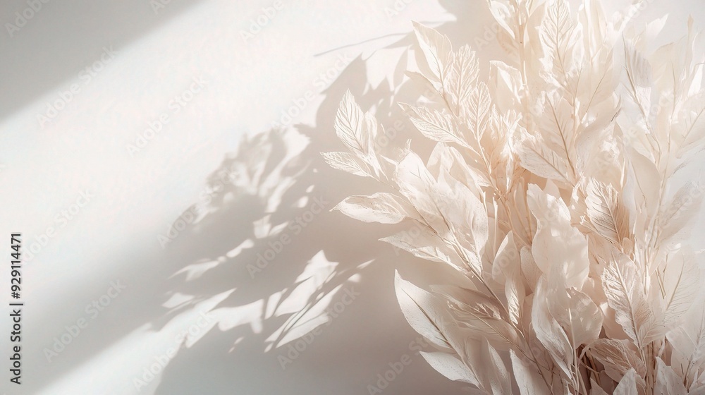 Poster clean white background with smooth textures and soft lighting, creating a pure, elegant look, copy s