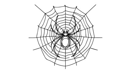 Fototapeta premium Spider weaving a web