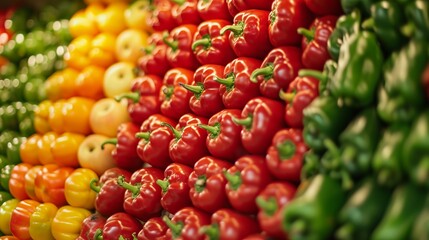 Supermarket Shelves Brimming with Food Products