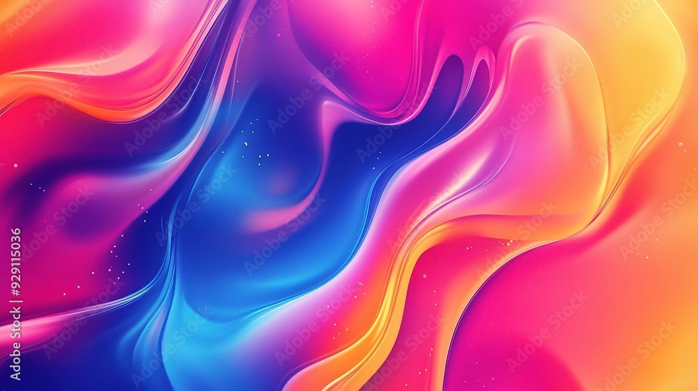 Poster colorful abstract background with vibrant hues and dynamic forms