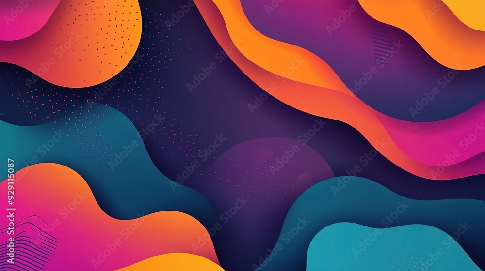 Poster cool background with abstract shapes, modern patterns, and a refreshing appearance