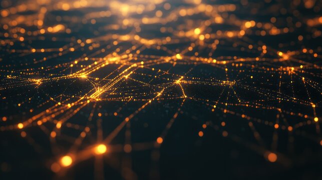 A computer generated image of a cityscape with a lot of lights