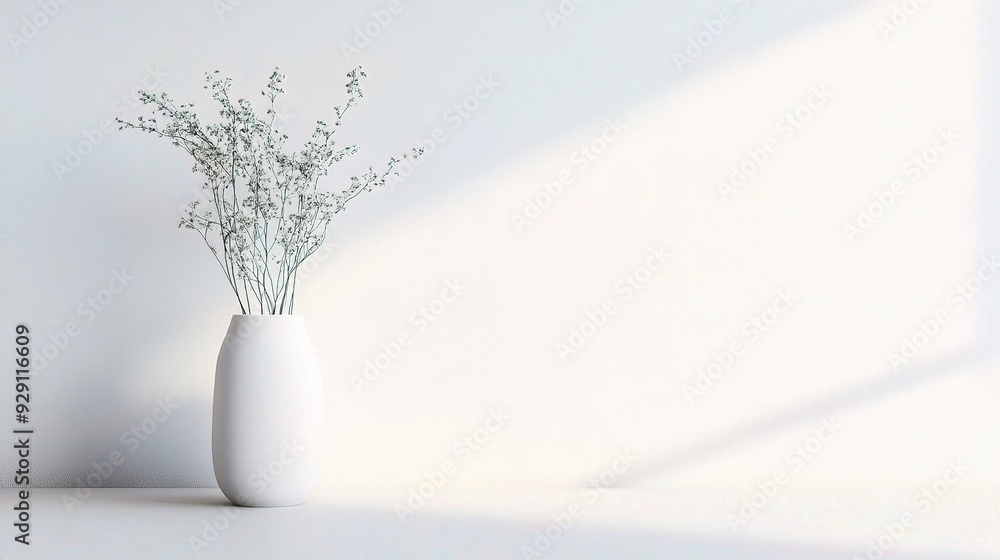 Poster white background with smooth textures and clean lines, perfect for a minimalist and versatile look, 