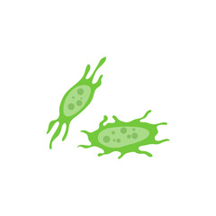 zooplankton sea microorganisms, cartoon vector icon isolated on white background