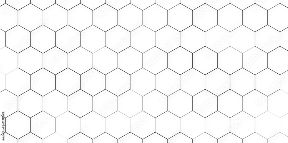 Poster honeycomb white background ,light and shadow, 3d hexagonal structure futuristic white background and