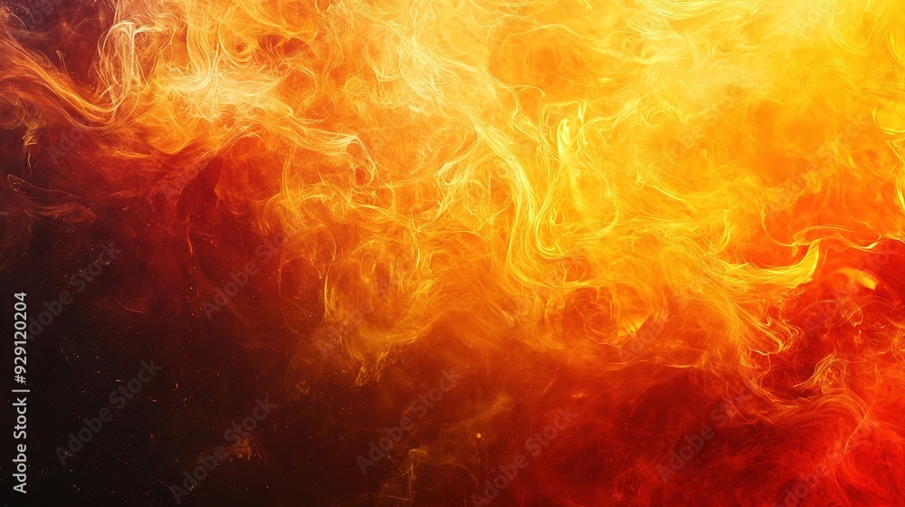 Poster fiery background with dynamic flames and intense colors, creating a sense of energy and heat