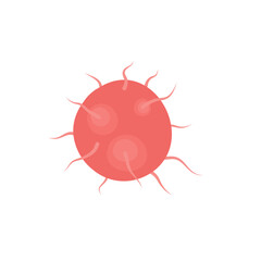 Vector isolated illustration of gonorrhea pathogen under a microscope. Gonorrhea bacteria. Сausative agent of gonorrhea.