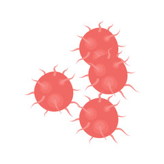 Vector isolated illustration of gonorrhea pathogen under a microscope. Gonorrhea bacteria. Сausative agent of gonorrhea.