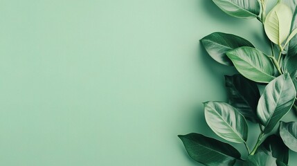 light green background with a soft, soothing color and minimalistic style, copy space