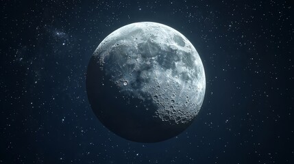 Fototapeta premium Moonlit Night Photography, A dark location with a clear view of the moon