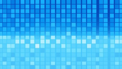 Fototapeta premium modern digital backdrop featuring a matrix of blue squares forming a digital grid with alternating shades of blue light blue squares positioned above darker blue squares