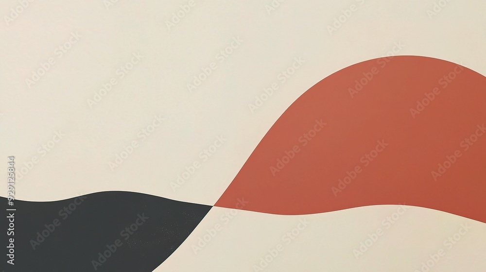 Poster minimalist background with simple shapes and a clean color palette