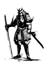 Obraz premium 武士の立ち姿