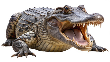 Fototapeta premium aggression, alligator, crocodile, cutout, transparent, backgrounds, hunter, animal, aquatic, tooth, isolate