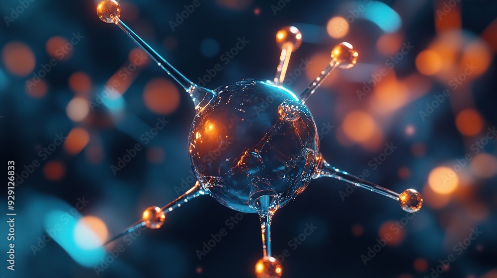 Aufkleber nanotechnology scene with nanoscale devices and applications in various fields