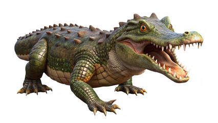 Obraz premium aggression, alligator, crocodile, cutout, transparent, backgrounds, hunter, animal, aquatic, tooth, isolate