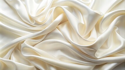 Fototapeta premium Soft, creamy white fabric with a subtle light gradient effect, creating a calming and serene background with a classic, timeless aesthetic.