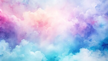 Soft, delicate watercolor gradient wash background featuring pastel hues of blue, pink, and purple, blending together in a dreamy, ethereal, and serene visual texture.