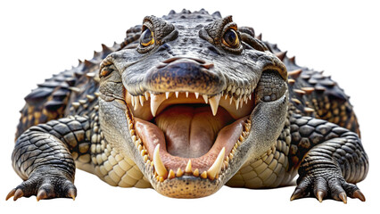 Obraz premium aggression, alligator, crocodile, cutout, transparent, backgrounds, hunter, animal, aquatic, tooth, isolate