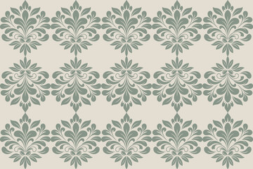 Seamless damask pattern. Vintage wallpaper in the Baroque style.